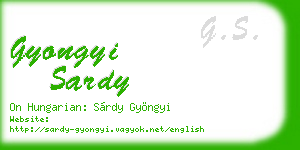 gyongyi sardy business card