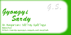 gyongyi sardy business card